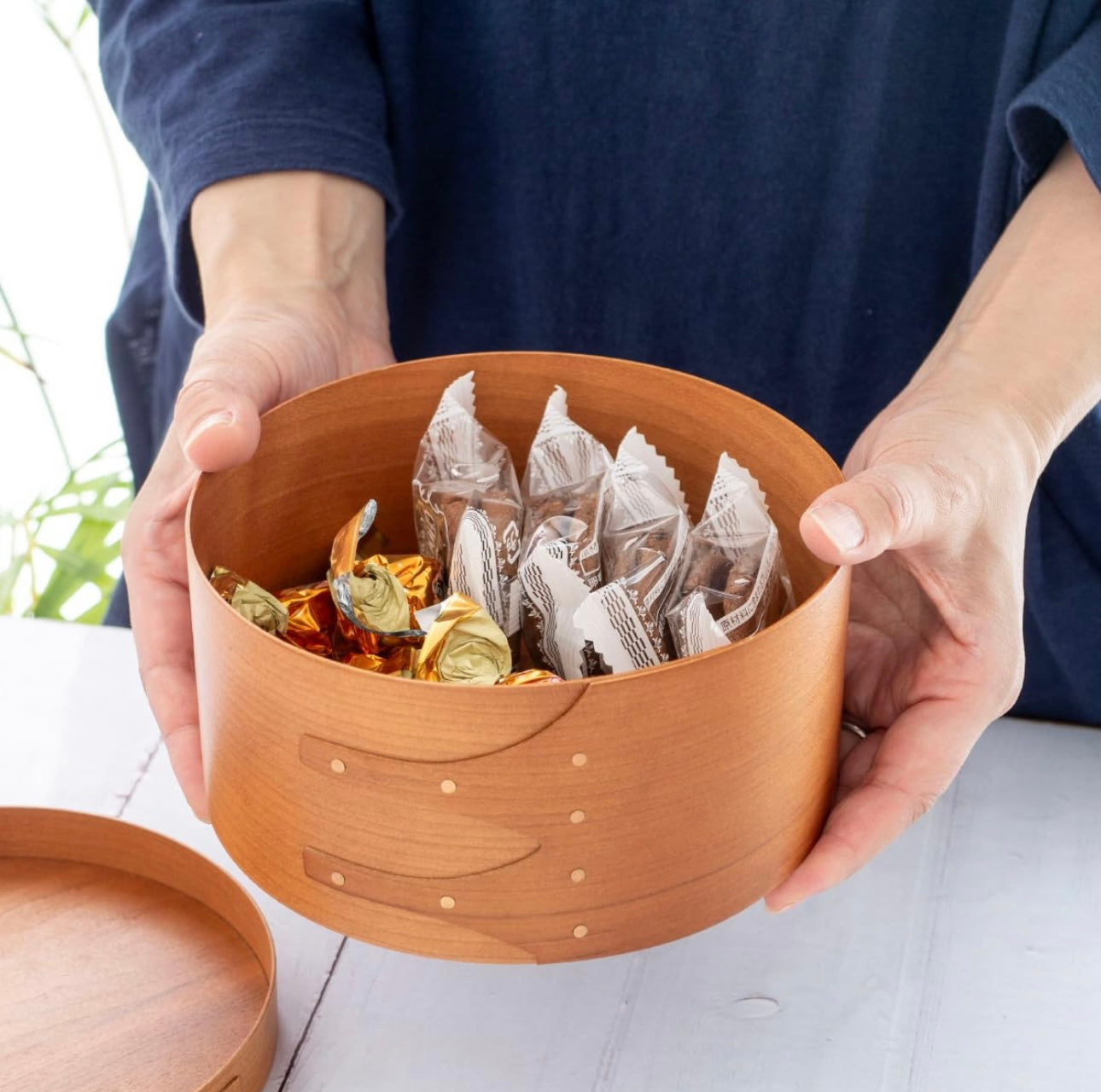 Homestead Japan Cherry Wood Shaker Round Box S Size
