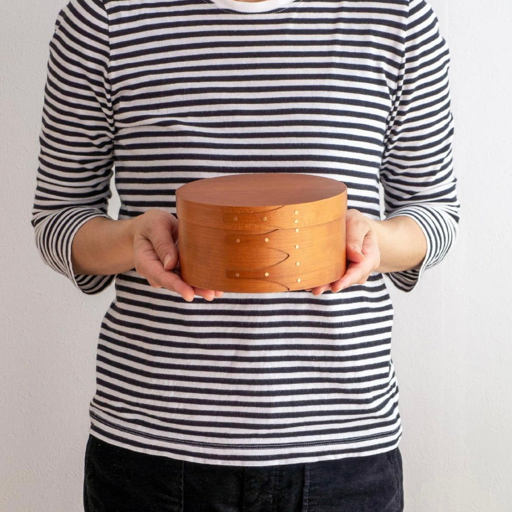 Homestead Japan Cherry Wood Shaker Round Box S Size