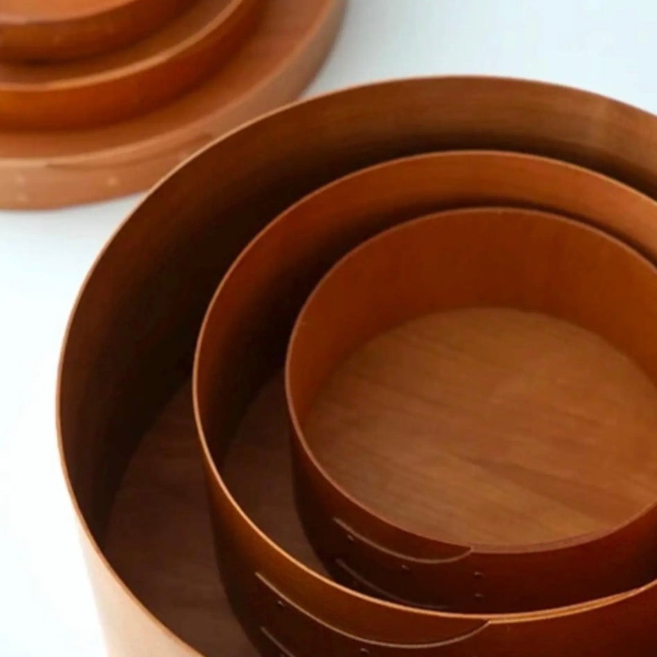 Homestead Japan Cherry Wood Shaker Round Box SS Size