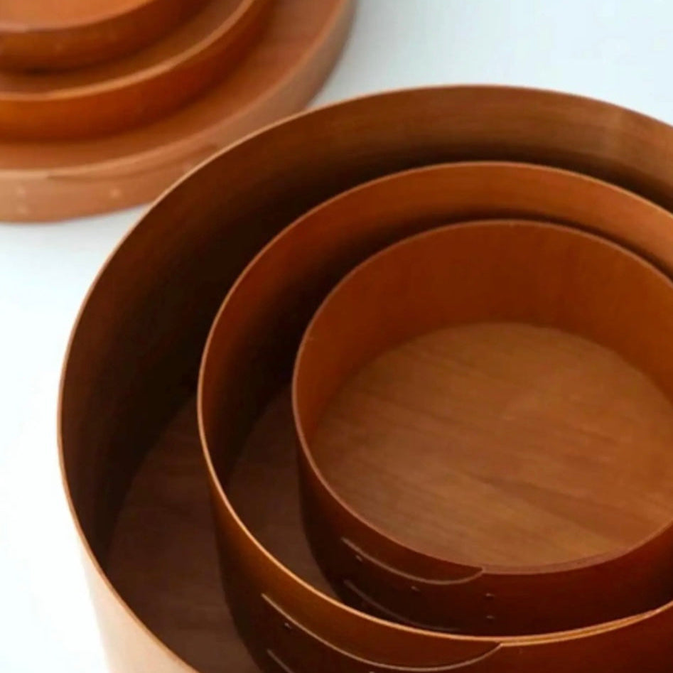 Homestead Japan Cherry Wood Shaker Round Box M Size