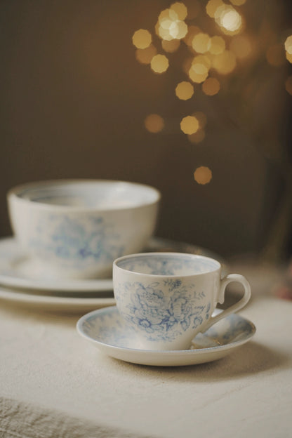 ELIZABETH Rose Asiatic Pheasant B&L Baby Blue Tea/ Coffee Cup and Saucer Set