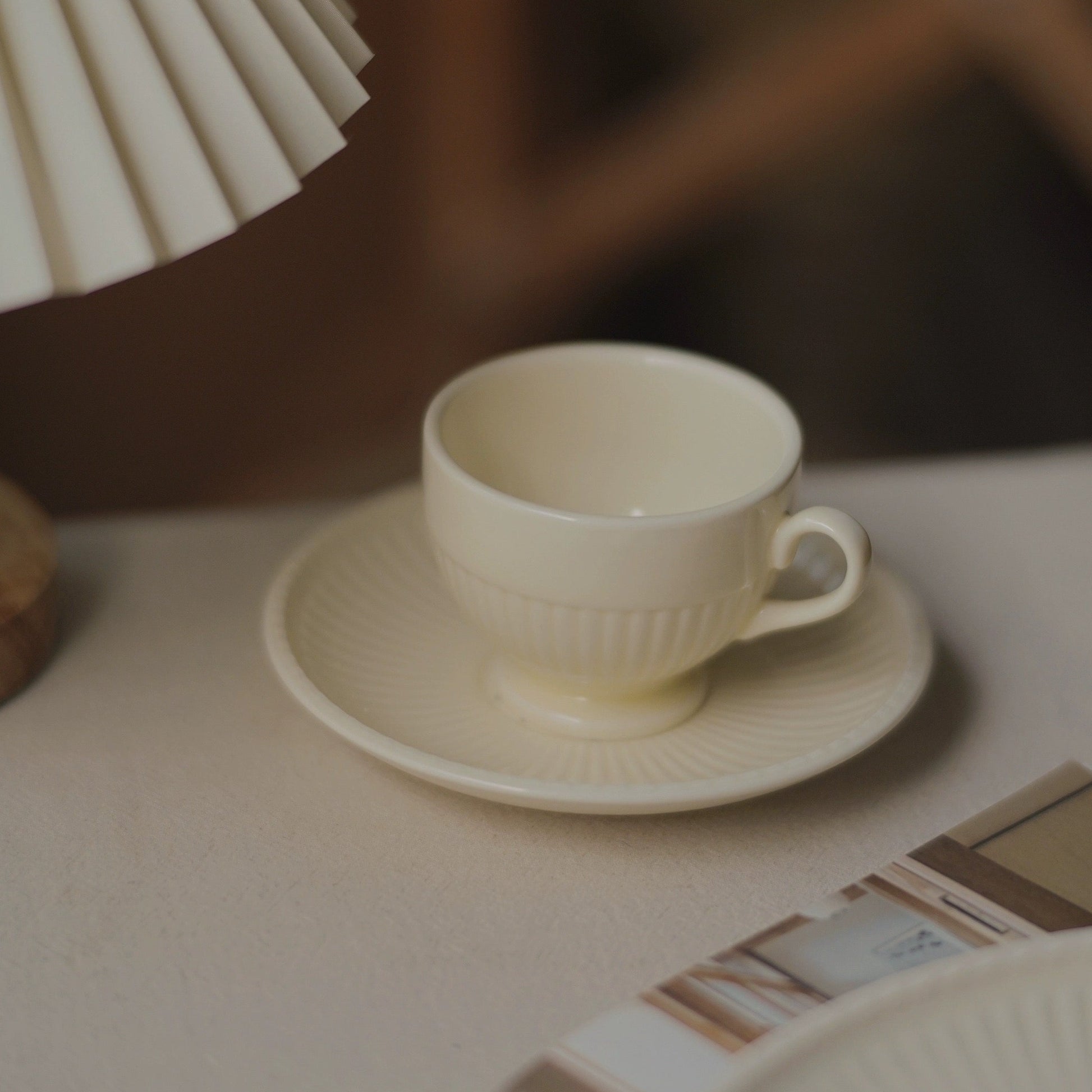 ANNE English Garden Ivory Tea/ Coffee Cup and Saucer Set