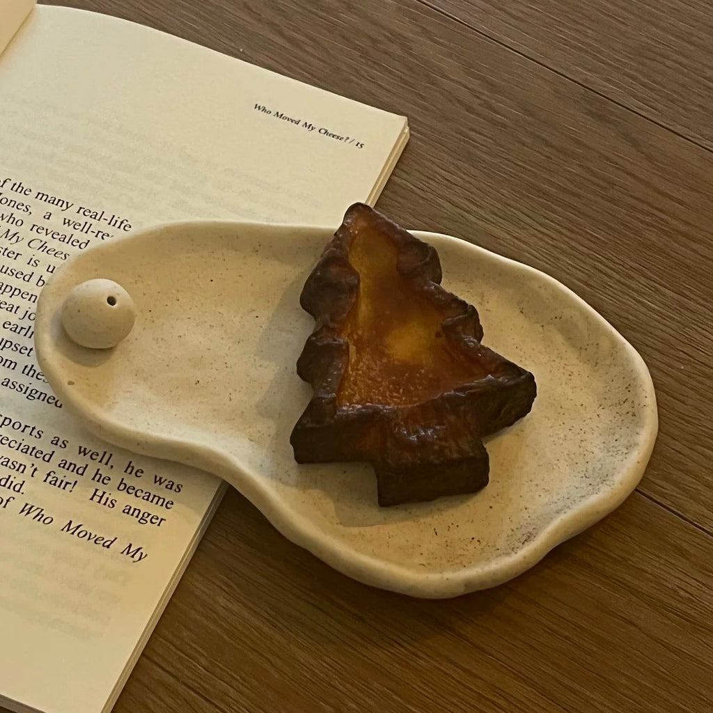 KAIA Handmade Unstructured Incense Holder Cream (Long Shape)