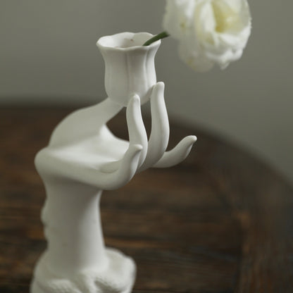 EVE A Mystique Touch Matte Ceramic Candle Holder