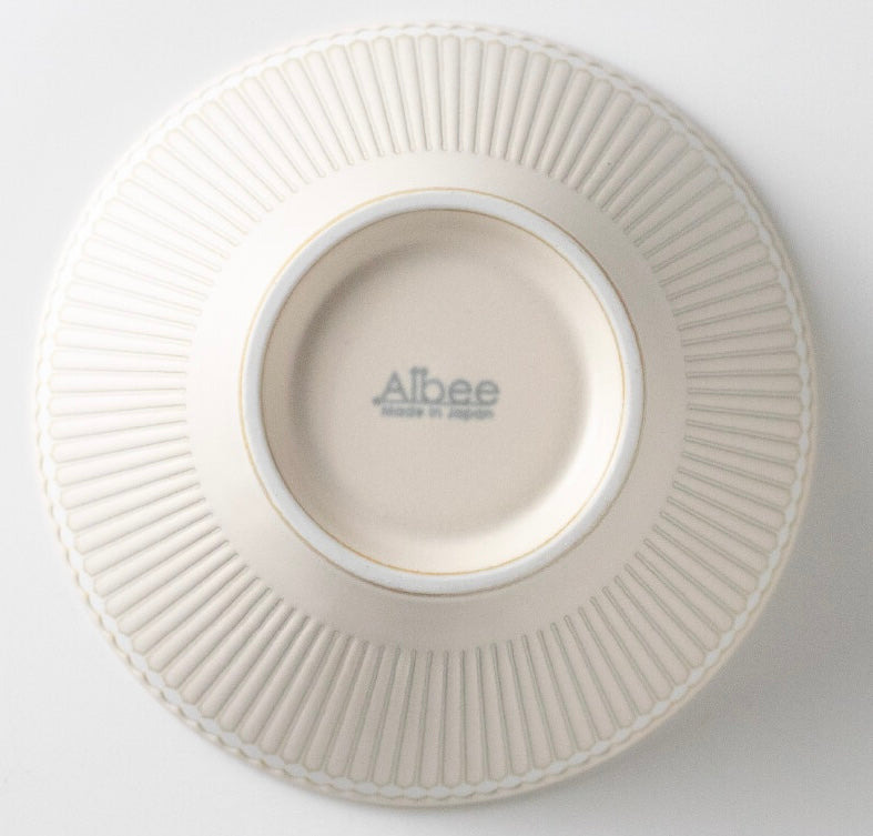 Albee Japan Julienne Grass Pattern Large Bowl Minoware Beige