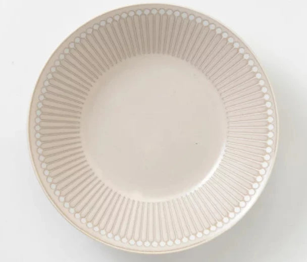 Albee Japan Julienne Grass Pattern Deep Plate Minoware Beige