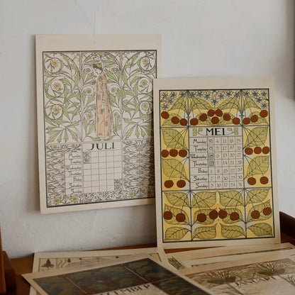 MARGUERITE Elegant Retro Art Nouveau Wall Hanging Table Display Calendar 2026 Art Card
