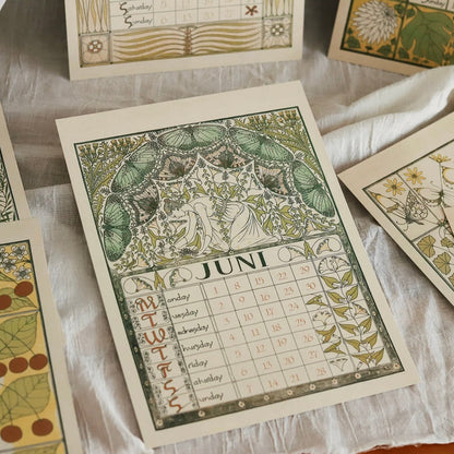 MARGUERITE Elegant Retro Art Nouveau Wall Hanging Table Display Calendar 2026 Art Card