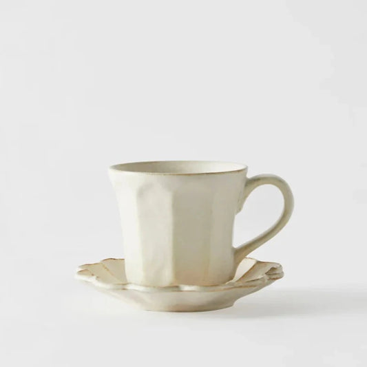 Kaneko Kohyo Rinka Mug and Saucer White