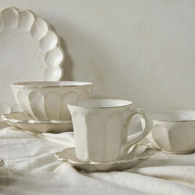 Kaneko Kohyo Rinka Mug and Saucer White