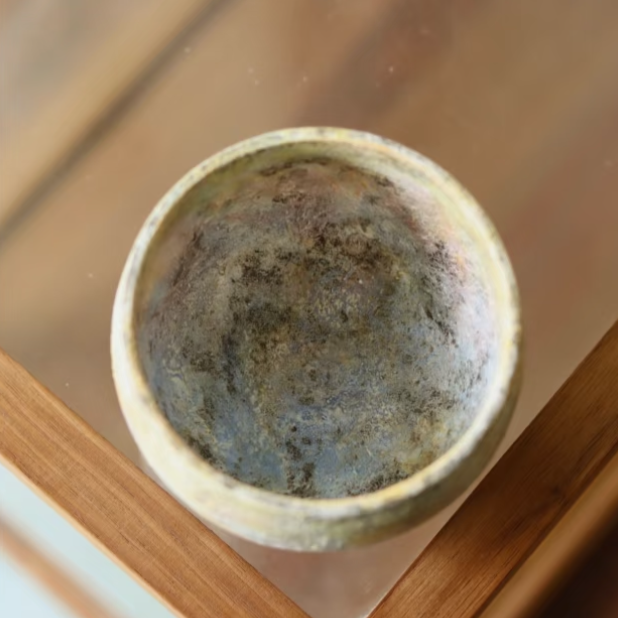 Hommage à Monet Mood Two Egg Cup Coffee Cup Engobe Matte Textured Ceramic Stoneware