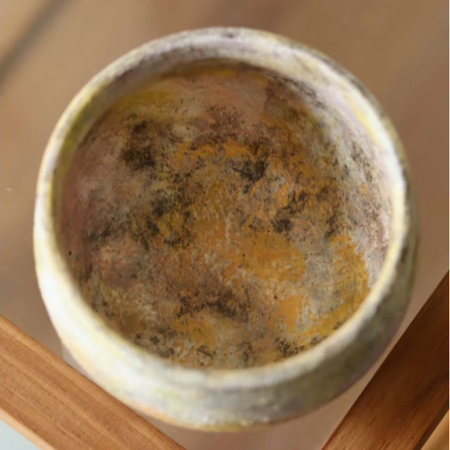 Hommage à Monet Mood Three Egg Cup Coffee Cup Engobe Matte Textured Ceramic Stoneware