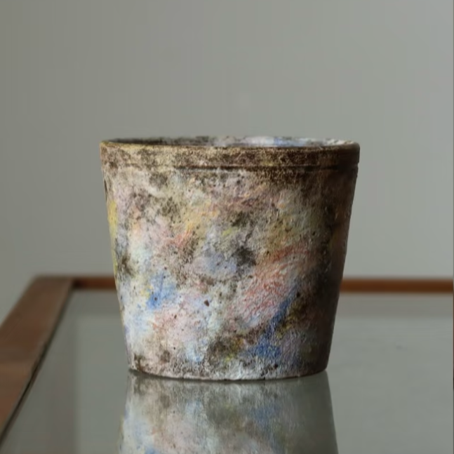 Hommage à Monet Mood Four Choko Cup Coffee Cup Engobe Matte Textured Ceramic Stoneware