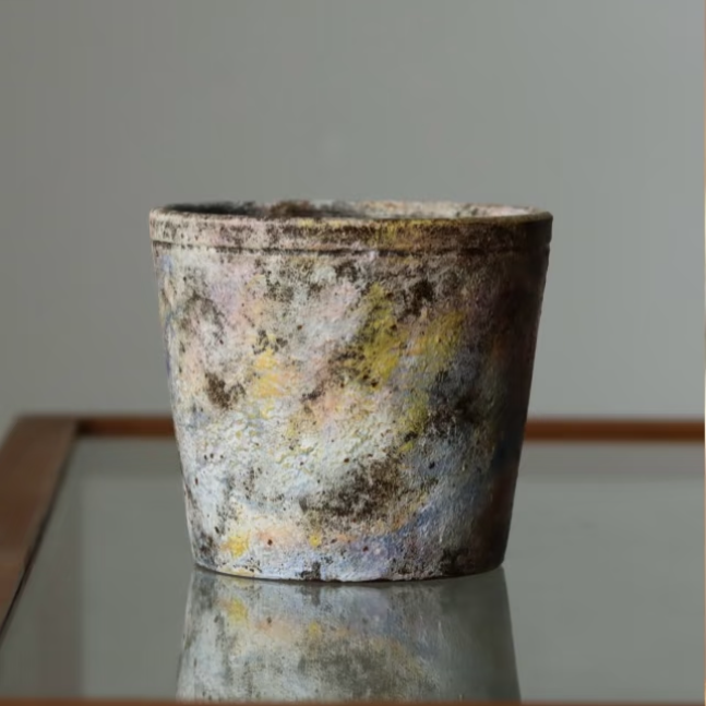 Hommage à Monet Mood Four Choko Cup Coffee Cup Engobe Matte Textured Ceramic Stoneware