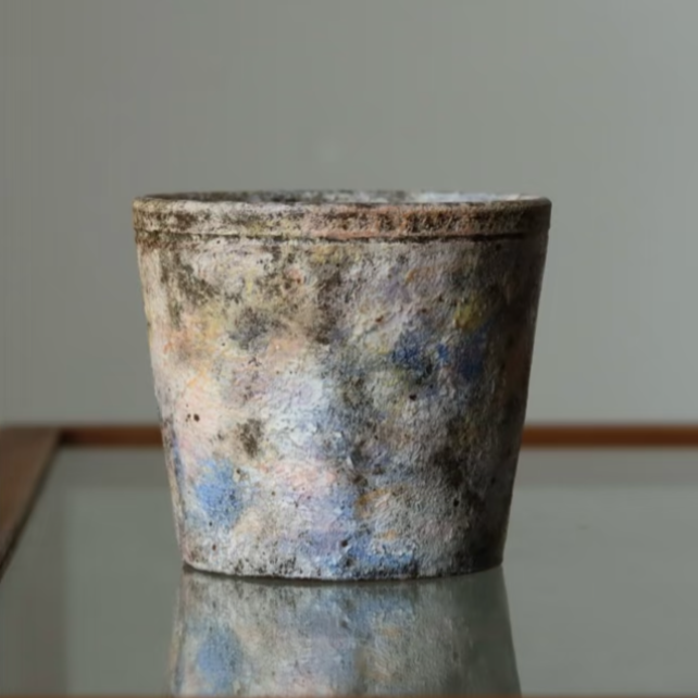 Hommage à Monet Mood Four Choko Cup Coffee Cup Engobe Matte Textured Ceramic Stoneware