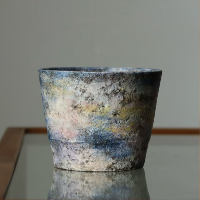 Hommage à Monet Mood Five Choko Cup Coffee Cup Engobe Matte Textured Ceramic Stoneware