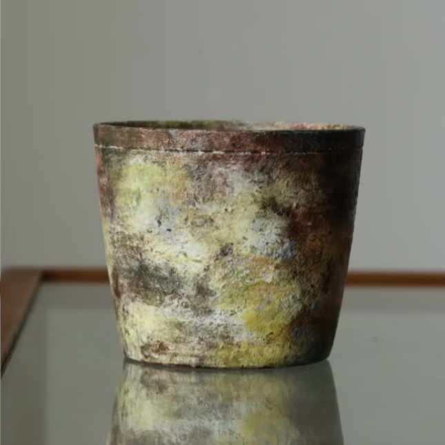 Hommage à Monet Mood Seven Choko Cup Coffee Cup Engobe Matte Textured Ceramic Stoneware