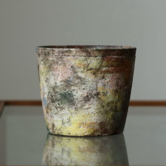 Hommage à Monet Mood Seven Choko Cup Coffee Cup Engobe Matte Textured Ceramic Stoneware