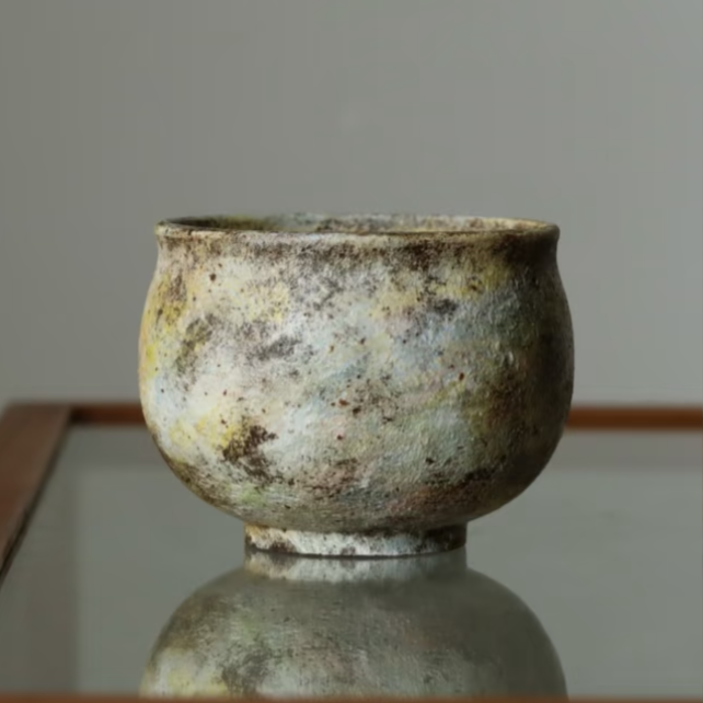 Hommage à Monet Mood Eight Egg Cup Coffee Cup Engobe Matte Textured Ceramic Stoneware