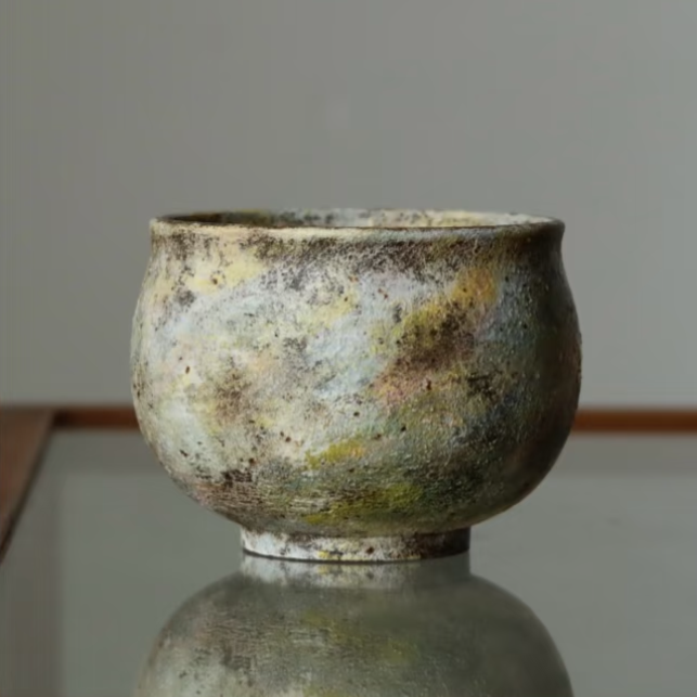 Hommage à Monet Mood Eight Egg Cup Coffee Cup Engobe Matte Textured Ceramic Stoneware