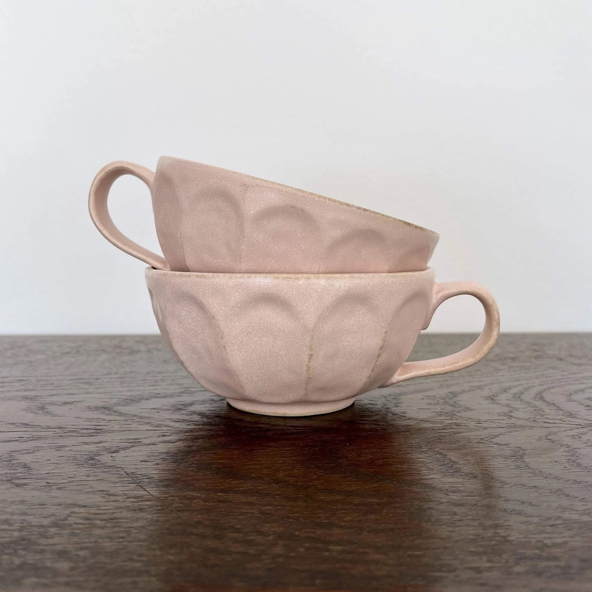 Kaneko Kohyo Japan Rinka Soup Cup and Saucer Pink