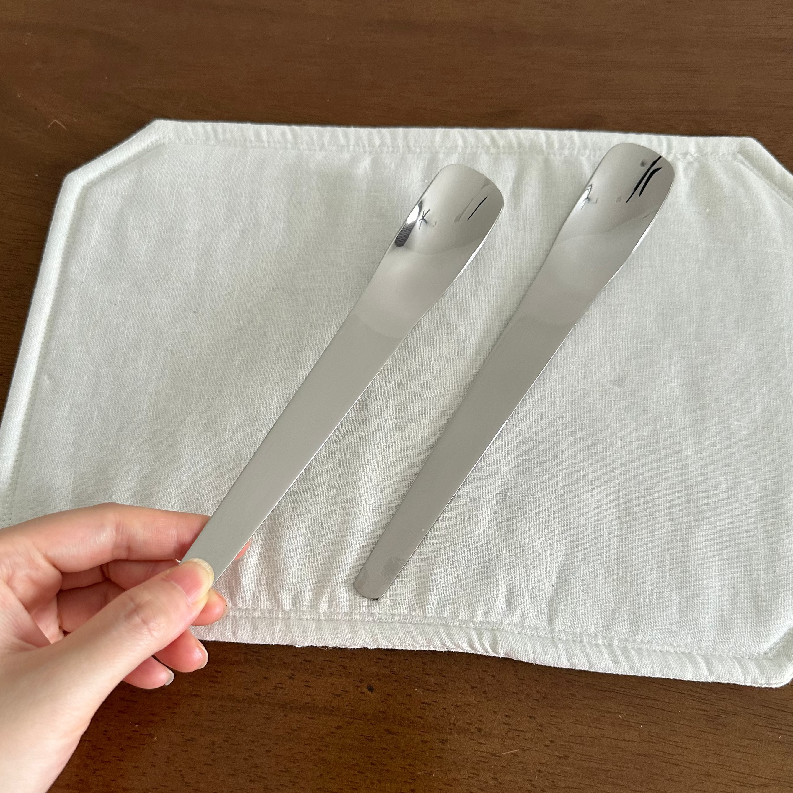 PLENA 18/10 Stainless Steel Thick Yogurt Dessert Spoon Spread Jam Spoon Cutlery Flatware