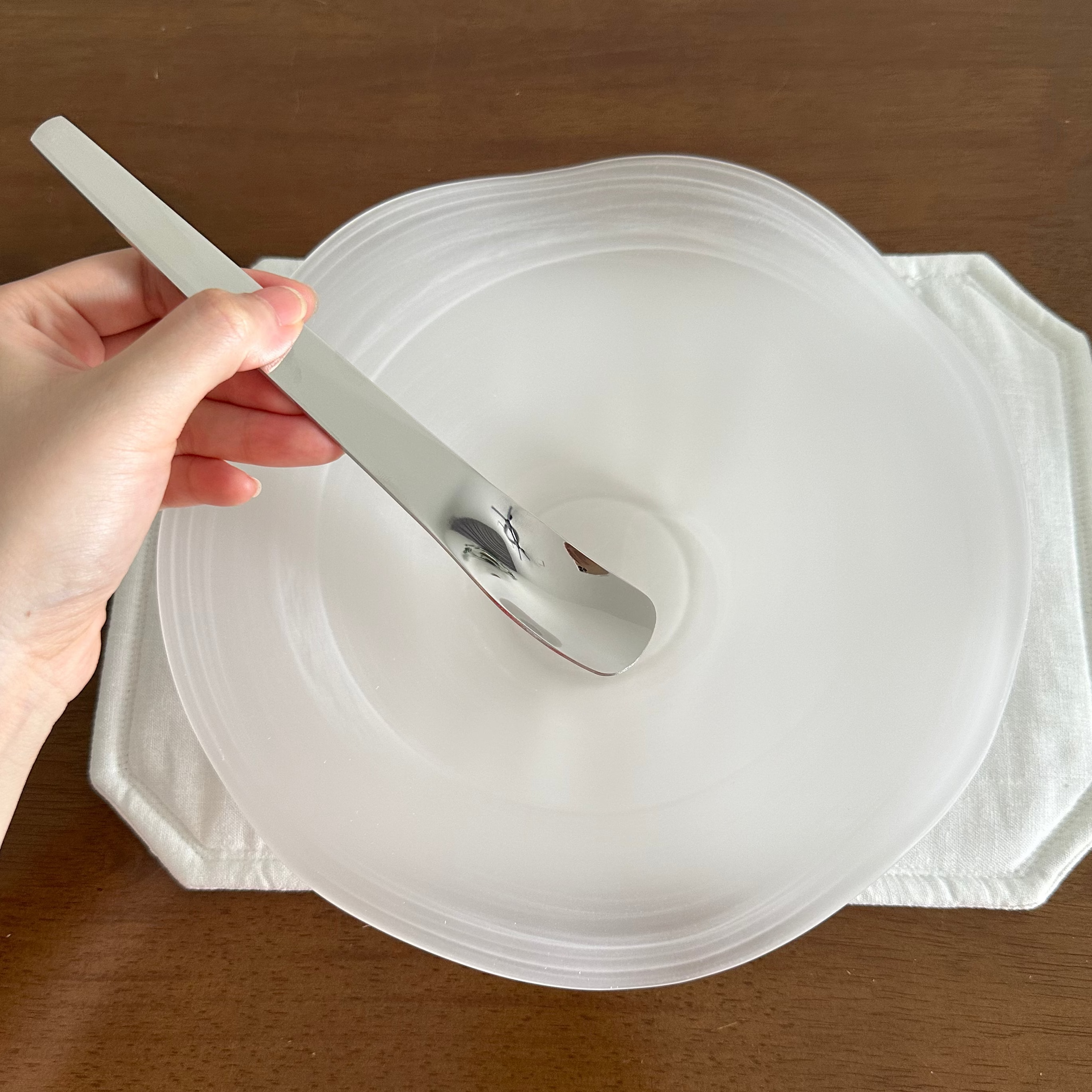 PLENA 18/10 Stainless Steel Thick Yogurt Dessert Spoon Spread Jam Spoon Cutlery Flatware