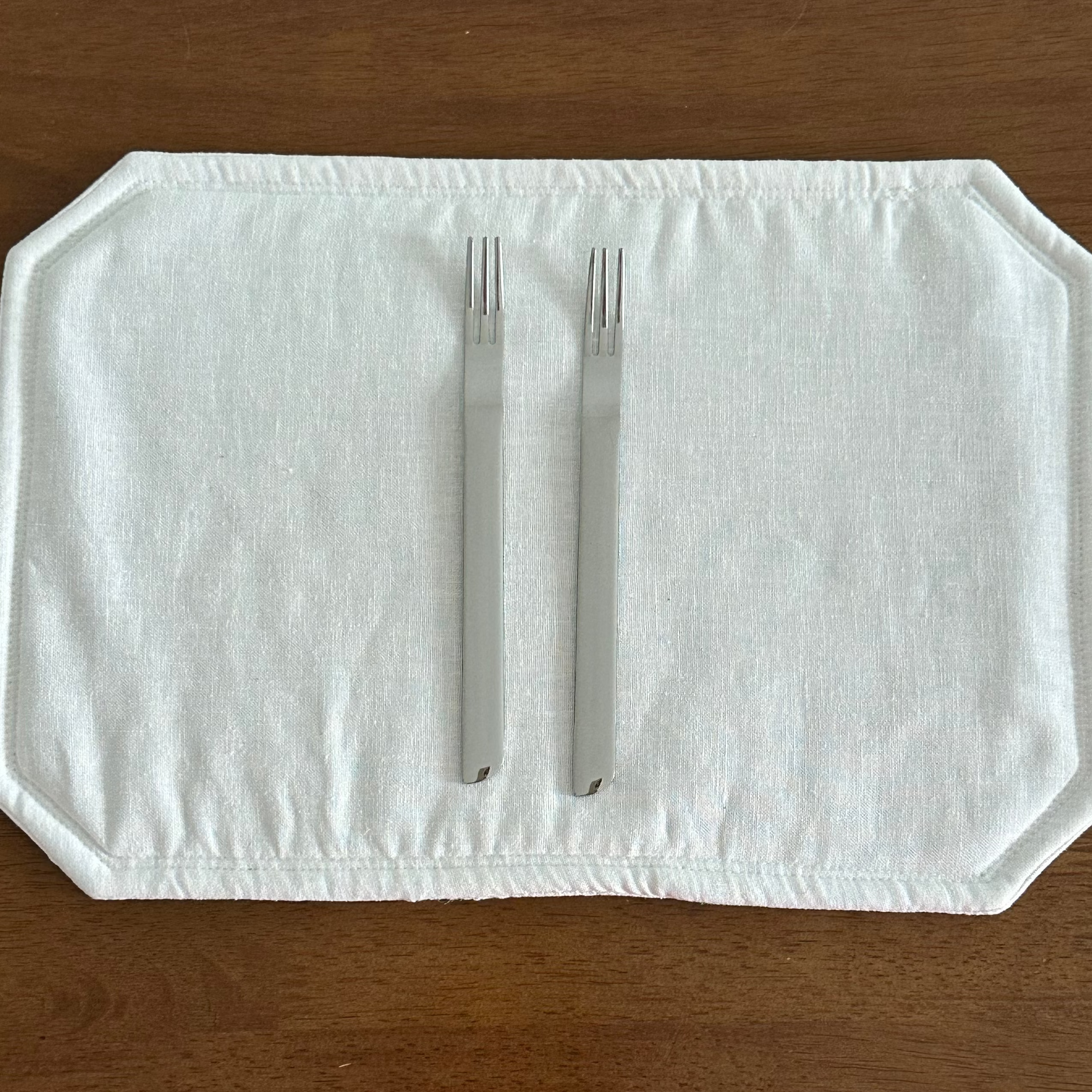 MILA 316 Stainless Steel Minimalist Thick Fruit Dessert Fork Cutlery Flatware