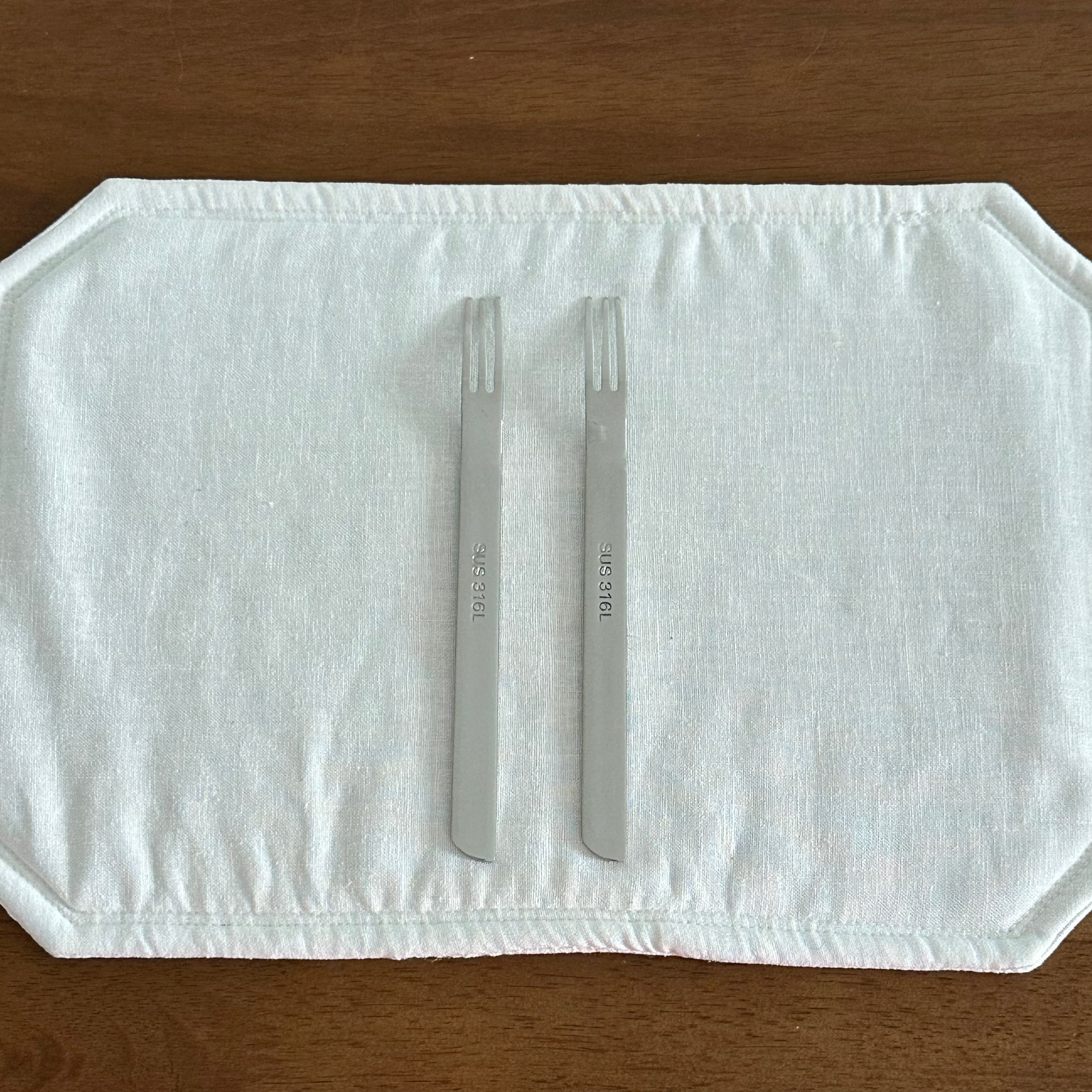 MILA 316 Stainless Steel Minimalist Thick Fruit Dessert Fork Cutlery Flatware