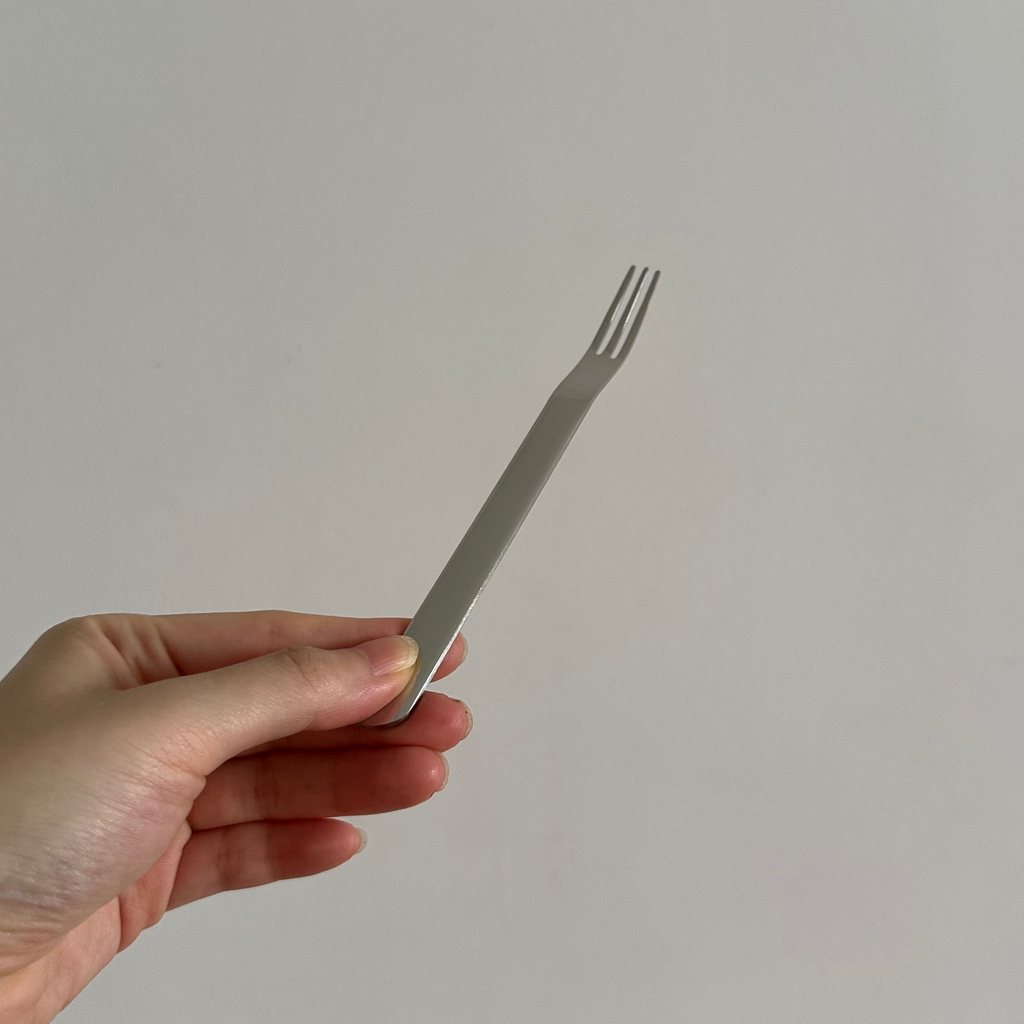 MILA 316 Stainless Steel Minimalist Thick Fruit Dessert Fork Cutlery Flatware