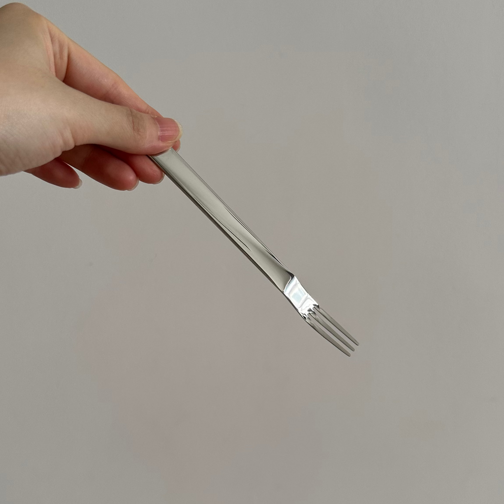 MILA 316 Stainless Steel Minimalist Thick Fruit Dessert Fork Cutlery Flatware