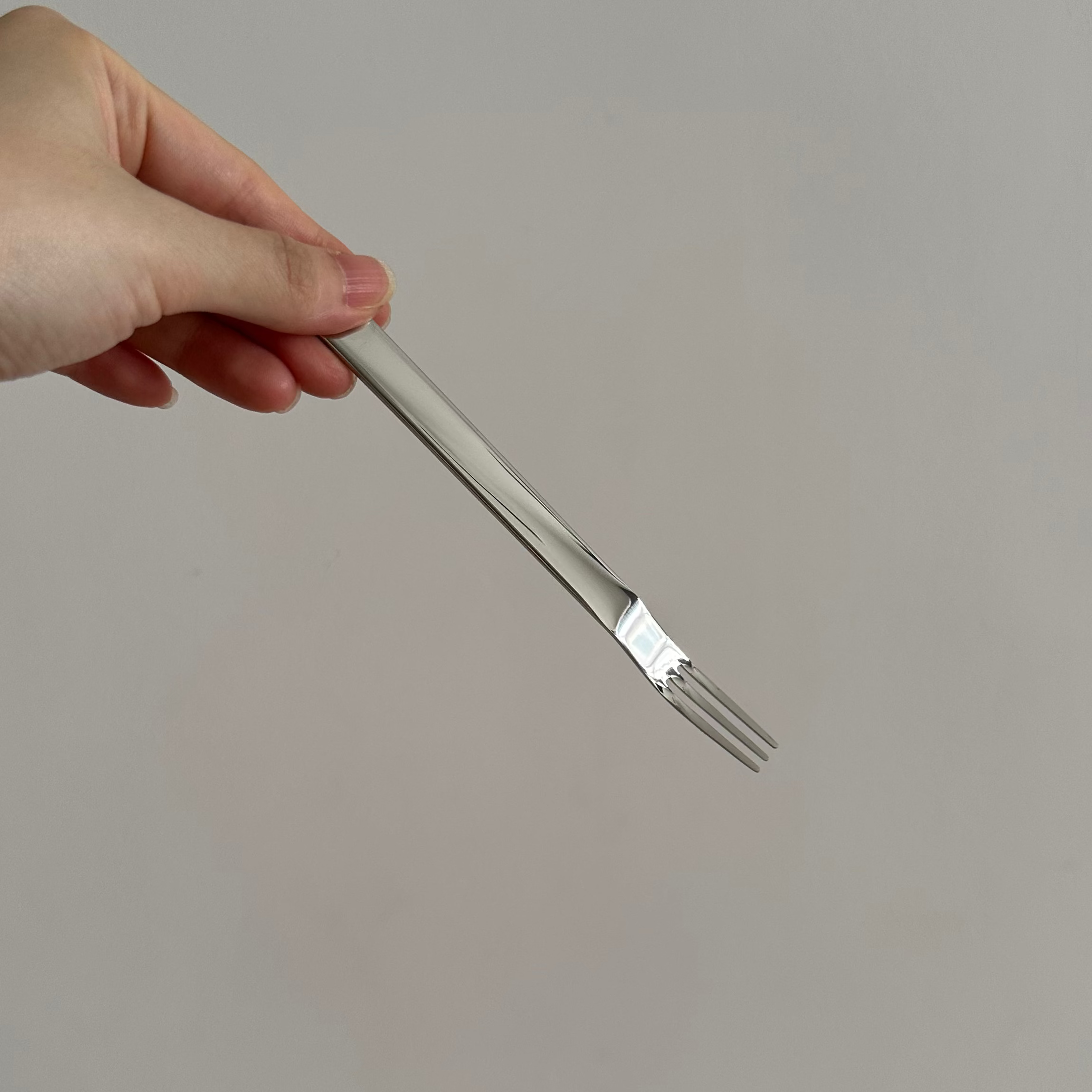 MILA 316 Stainless Steel Minimalist Thick Fruit Dessert Fork Cutlery Flatware