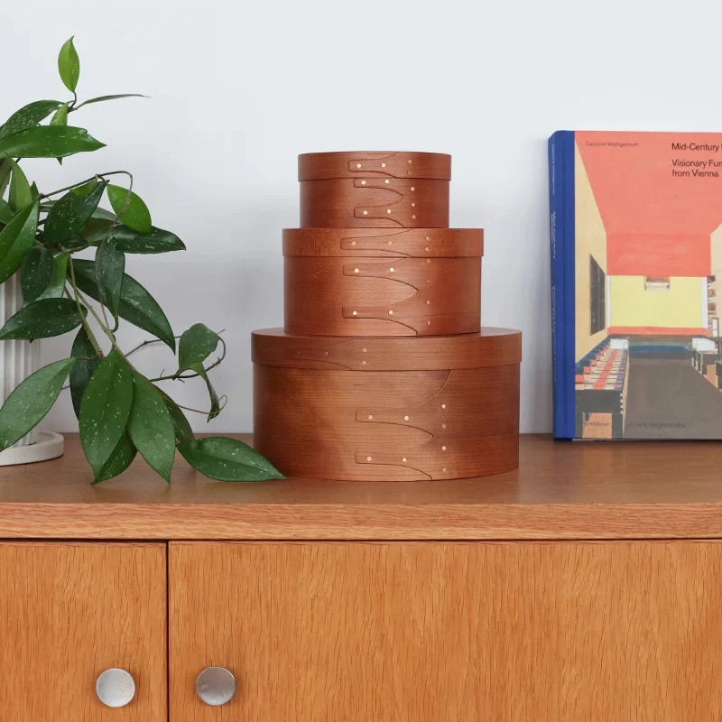 Homestead Japan Cherry Wood Shaker Round Box M Size