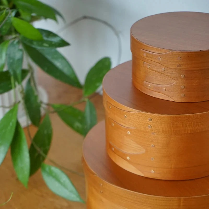 Homestead Japan Cherry Wood Shaker Round Box S Size