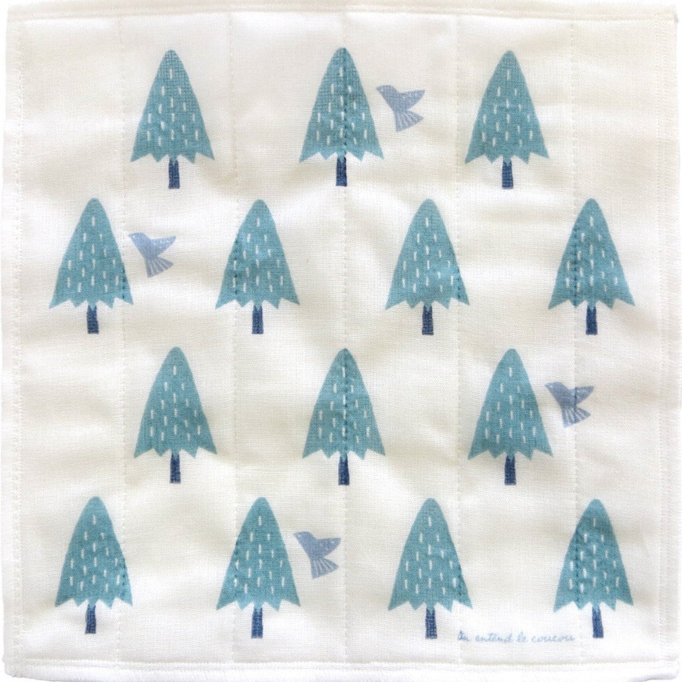 Kaya Kiji Fukin Japan Blue Bird Blue Tree Kitchen Kaya Fabric Cleaning Cloth Dish Cloth