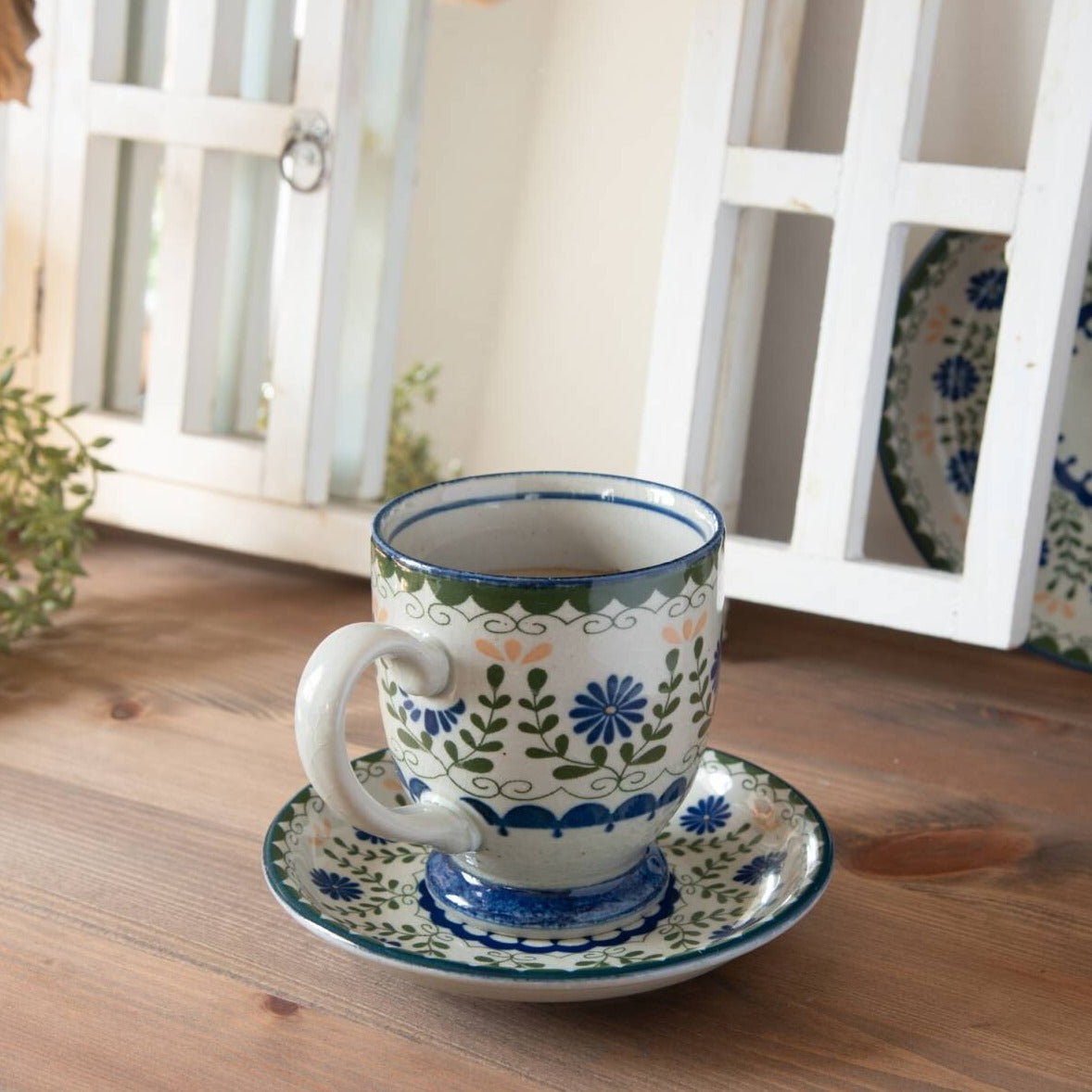 Secret Garden Retro Tea/ Coffee Cup and Saucer Set Mino Ware