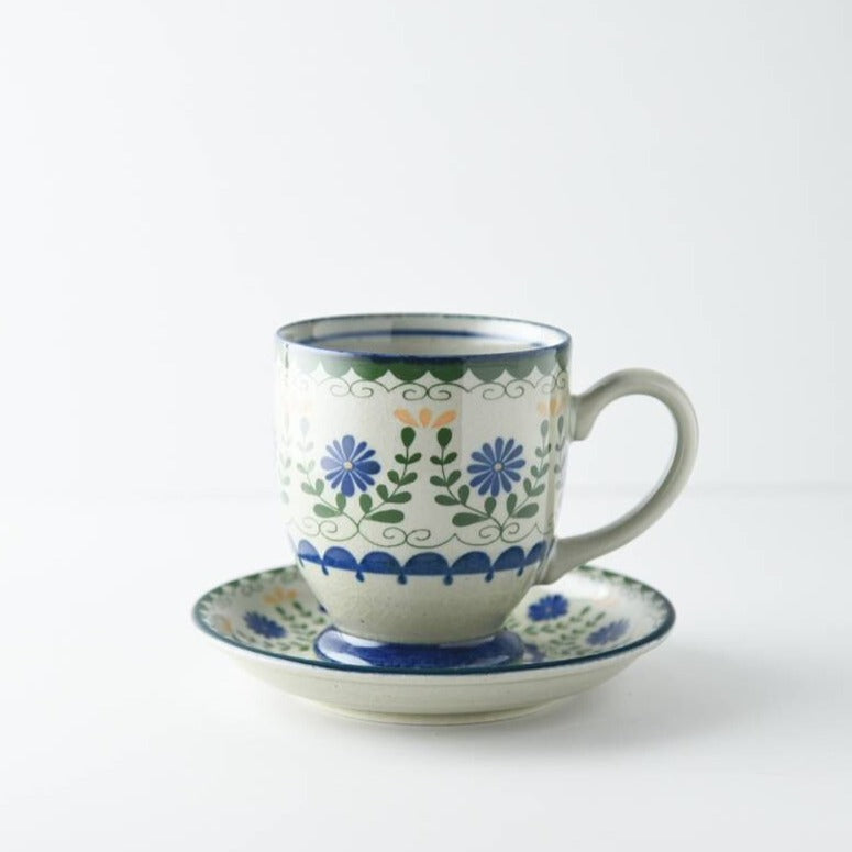 Secret Garden Retro Tea/ Coffee Cup and Saucer Set Mino Ware