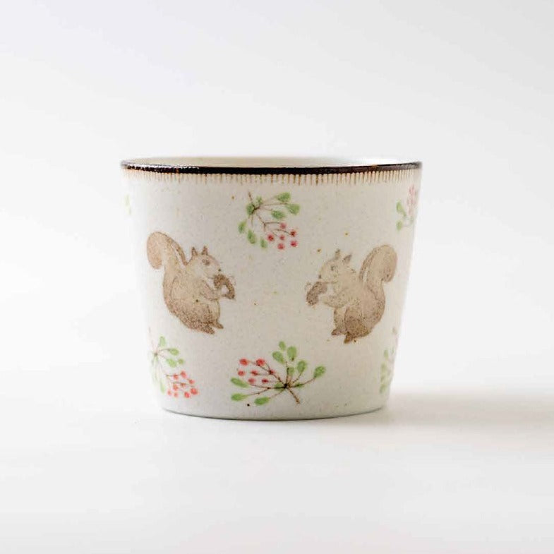 Calme Japan Cup Risu Squirrel Mino Ware 