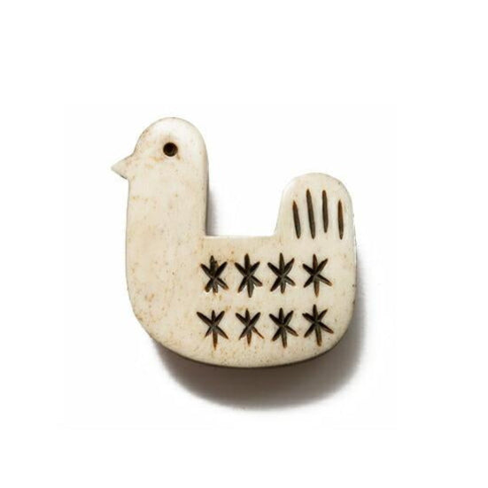 Akorat Japan Bone Brooch Duck