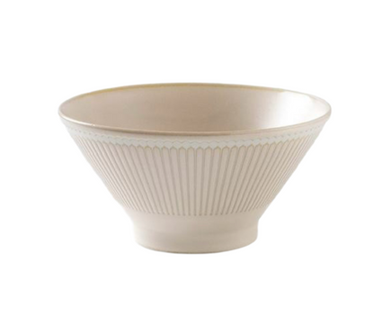 Albee Japan Julienne Grass Pattern Large Bowl Minoware Beige