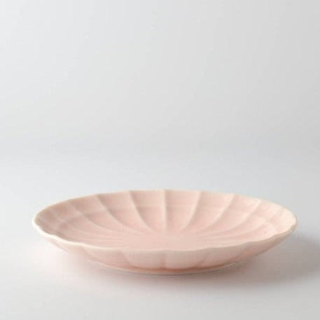 Miyama Suzune Serving Plate Porcelain Peach Glaze