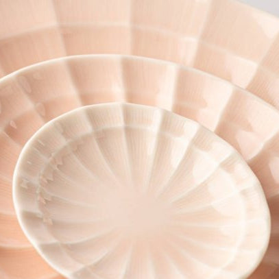 Miyama Suzune Serving Plate Porcelain Peach Glaze