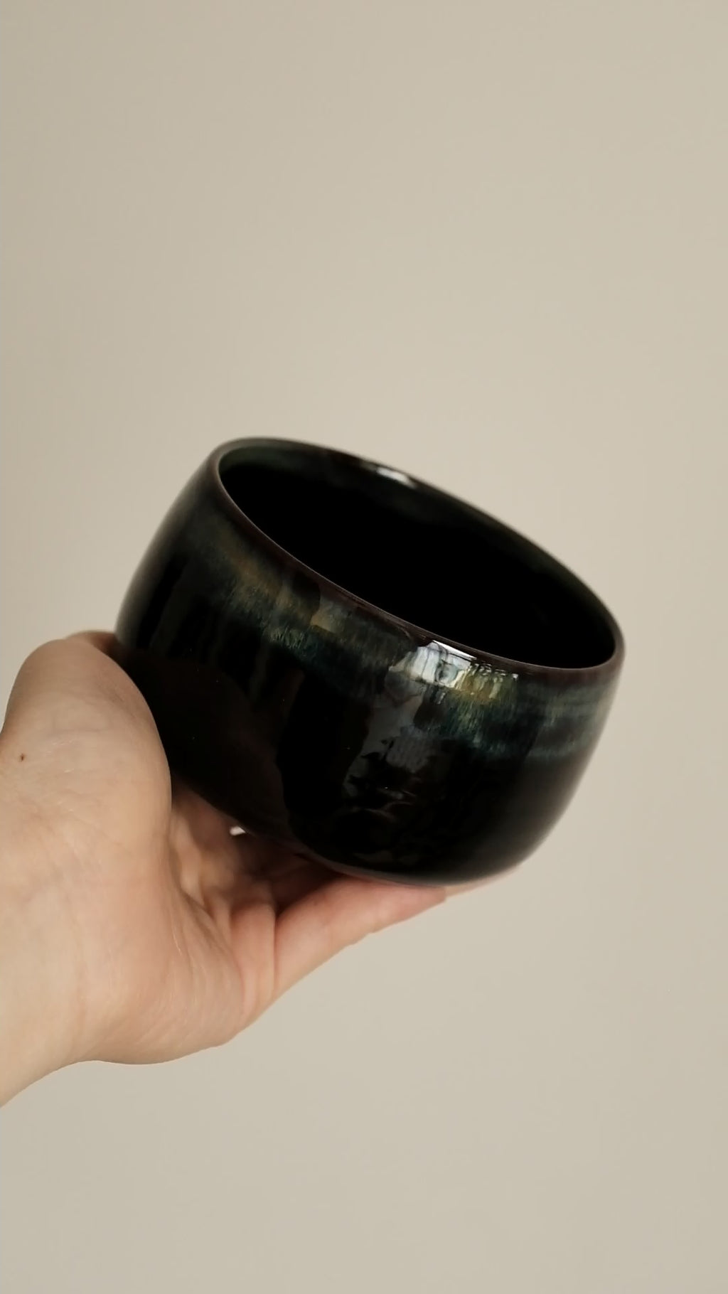 Aika Japan Yozora Orora Night Sky Aurora Glaze Chawan Matcha Bowl Hasami ware