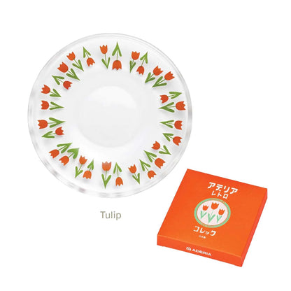 Aderia Retro Japan Collec Tulip Glass Plate