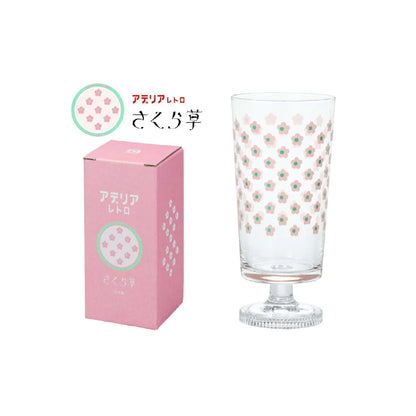 Aderia Retro Japan Sakura Glass with Legs